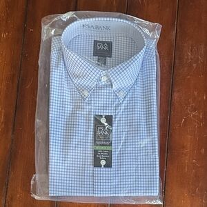 Jos. A. Bank Light Blue Windowpane Dress Shirt